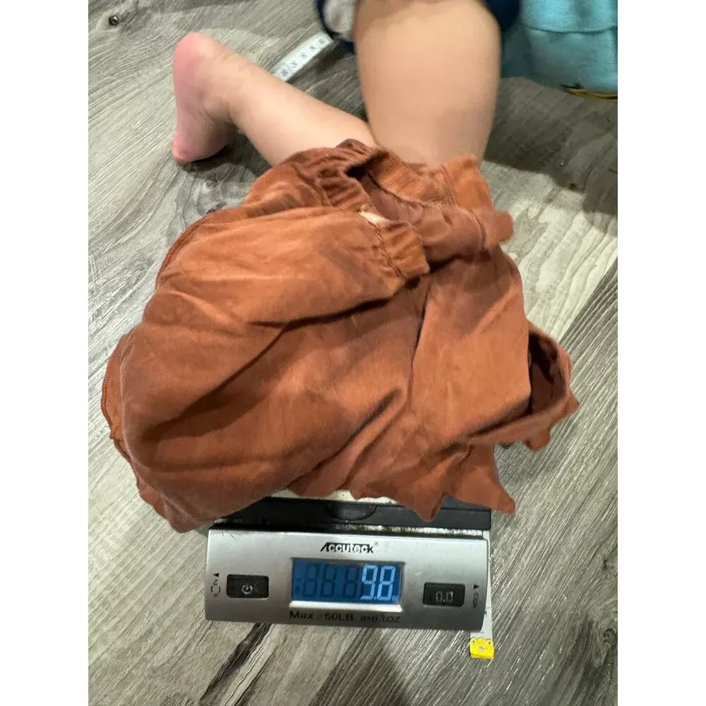 Lunya Washable Silk Tulip Back Pajama Set Size Medium EUC Brown - Picture 9 of 10